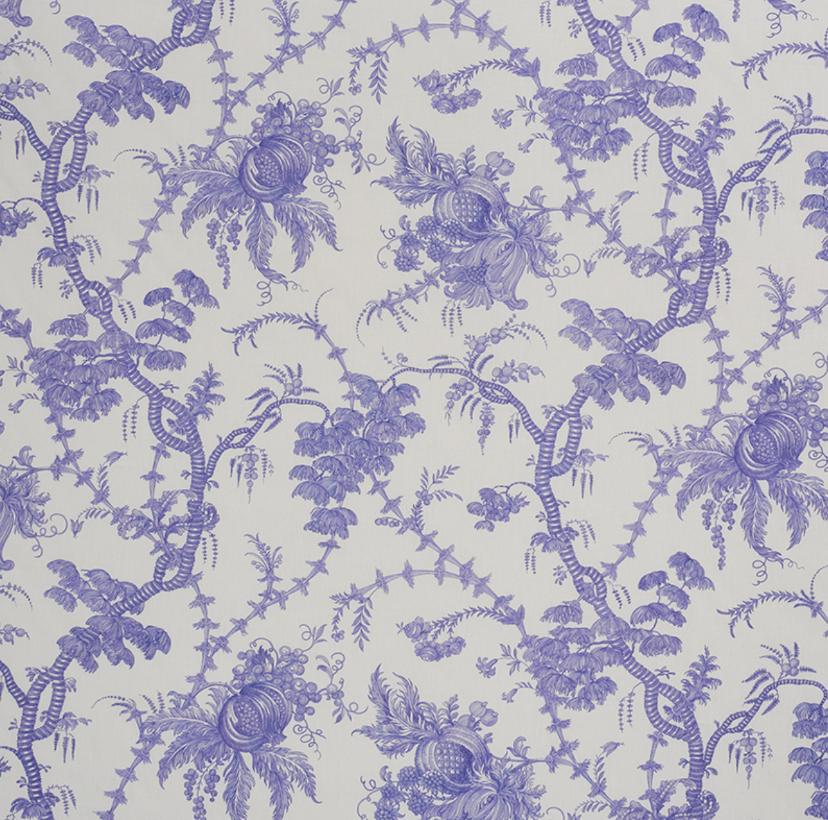 Schumacher San Cristobal Toile Purple Fabric - SCH 178732